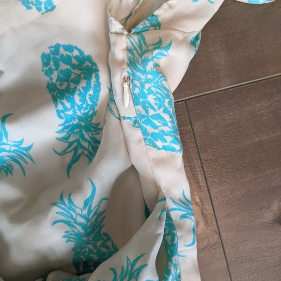 Design Lab Pineapple Print Wrap Dress - Picture 4 of 7
